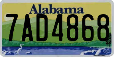 AL license plate 7AD4868