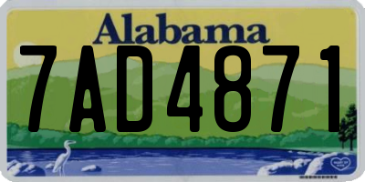 AL license plate 7AD4871