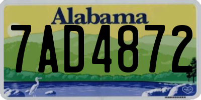 AL license plate 7AD4872
