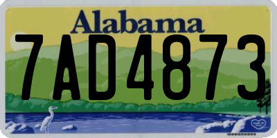 AL license plate 7AD4873