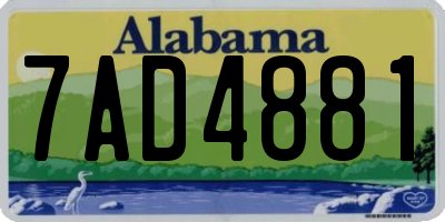 AL license plate 7AD4881