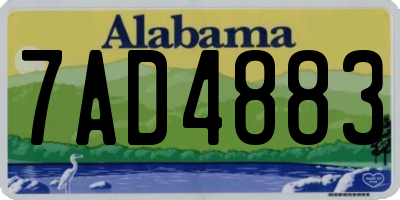 AL license plate 7AD4883
