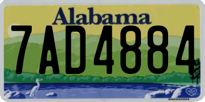 AL license plate 7AD4884