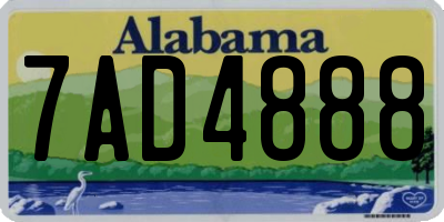 AL license plate 7AD4888