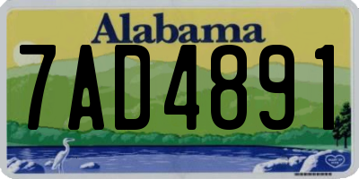 AL license plate 7AD4891