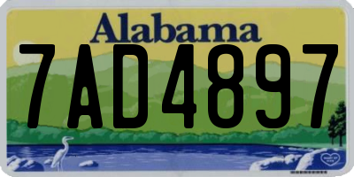 AL license plate 7AD4897