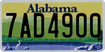 AL license plate 7AD4900