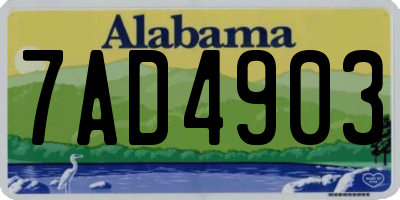 AL license plate 7AD4903