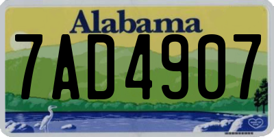 AL license plate 7AD4907