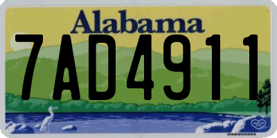 AL license plate 7AD4911