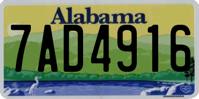 AL license plate 7AD4916