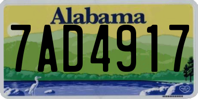 AL license plate 7AD4917