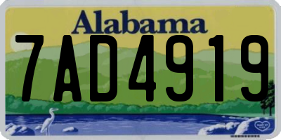 AL license plate 7AD4919