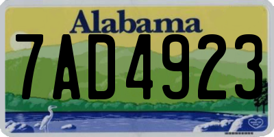 AL license plate 7AD4923
