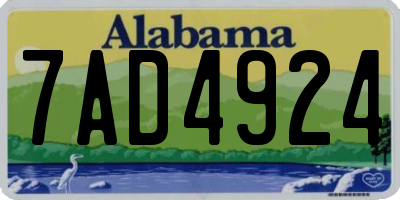 AL license plate 7AD4924
