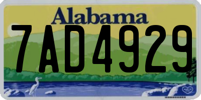 AL license plate 7AD4929