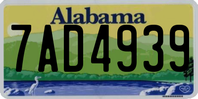 AL license plate 7AD4939