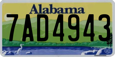 AL license plate 7AD4943
