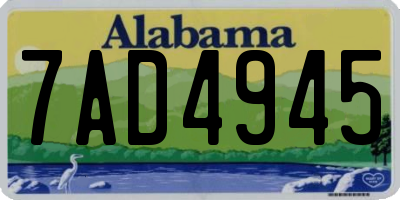 AL license plate 7AD4945
