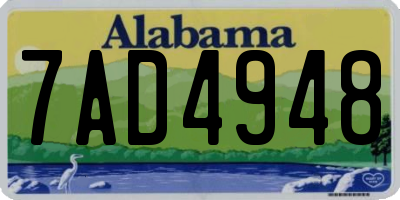 AL license plate 7AD4948