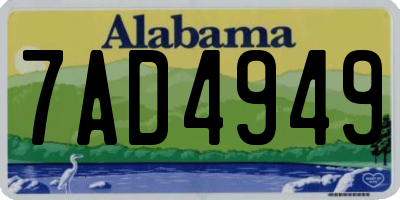 AL license plate 7AD4949