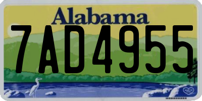 AL license plate 7AD4955