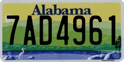 AL license plate 7AD4961