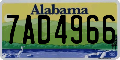 AL license plate 7AD4966