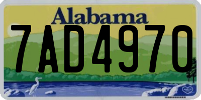 AL license plate 7AD4970
