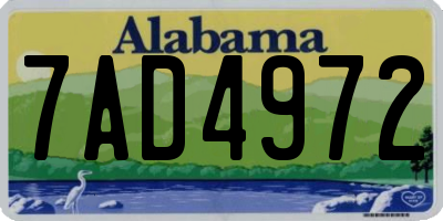AL license plate 7AD4972