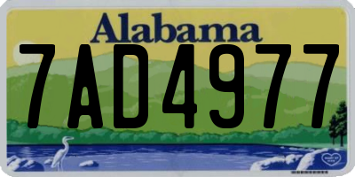 AL license plate 7AD4977