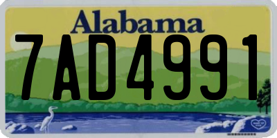 AL license plate 7AD4991
