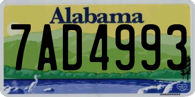 AL license plate 7AD4993