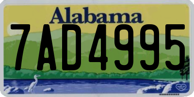 AL license plate 7AD4995