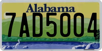 AL license plate 7AD5004