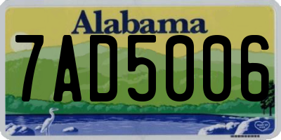 AL license plate 7AD5006