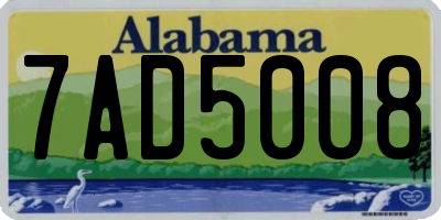 AL license plate 7AD5008