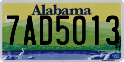 AL license plate 7AD5013