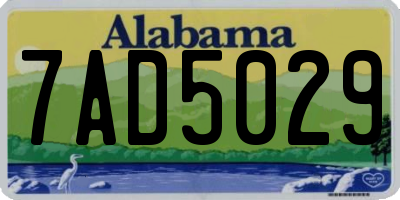 AL license plate 7AD5029