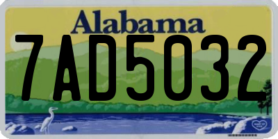 AL license plate 7AD5032