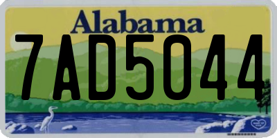 AL license plate 7AD5044