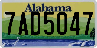 AL license plate 7AD5047