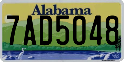 AL license plate 7AD5048
