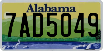 AL license plate 7AD5049