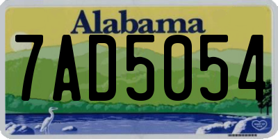AL license plate 7AD5054