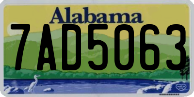 AL license plate 7AD5063