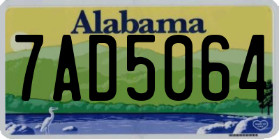 AL license plate 7AD5064