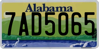 AL license plate 7AD5065