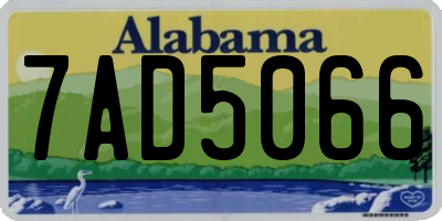 AL license plate 7AD5066