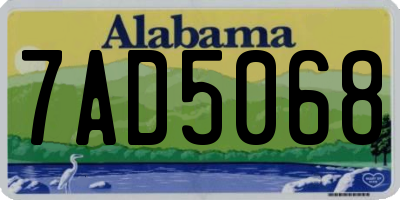 AL license plate 7AD5068